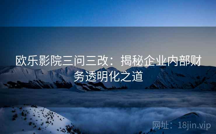 欧乐影院三问三改：揭秘企业内部财务透明化之道
