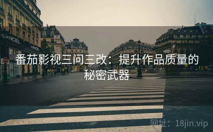 番茄影视三问三改：提升作品质量的秘密武器